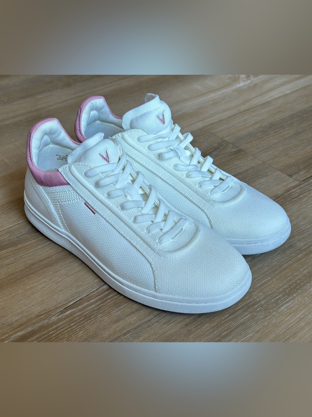Vivaia V-Prime Women’s Casual Sneakers White Pink Knit Comfort Shoes EU 40 US 9